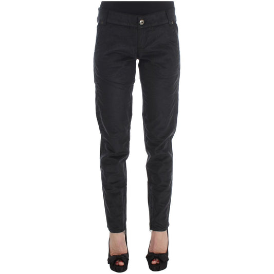 Ermanno Scervino Chic Black Regular Fit Trousers Jeans & Pants Ermanno Scervino