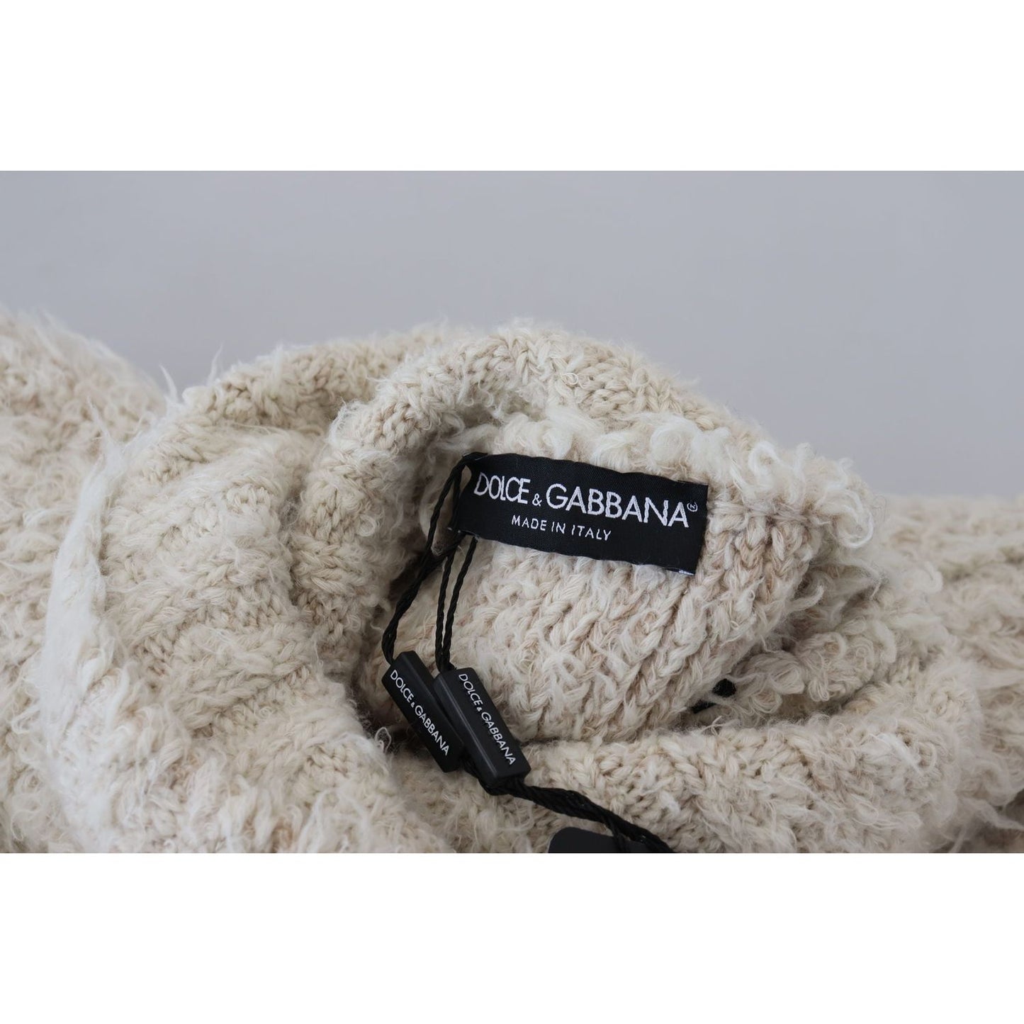 Dolce & Gabbana Elegant Cream Turtleneck Wool Blend Sweater Dolce & Gabbana