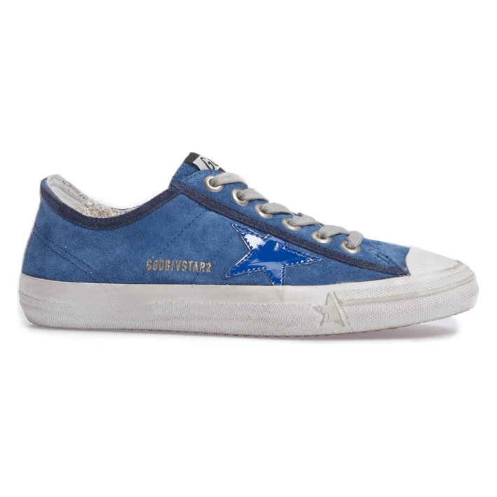 Golden Goose Chic Blue Suede Low-Top Sneakers Golden Goose