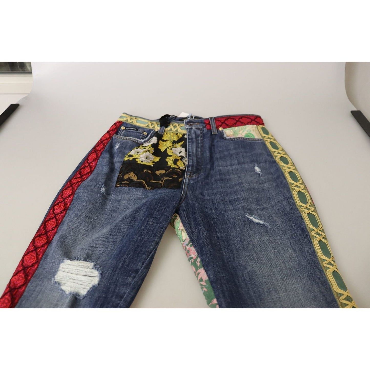 Dolce & Gabbana High Waist Patchwork Skinny Denim Dolce & Gabbana