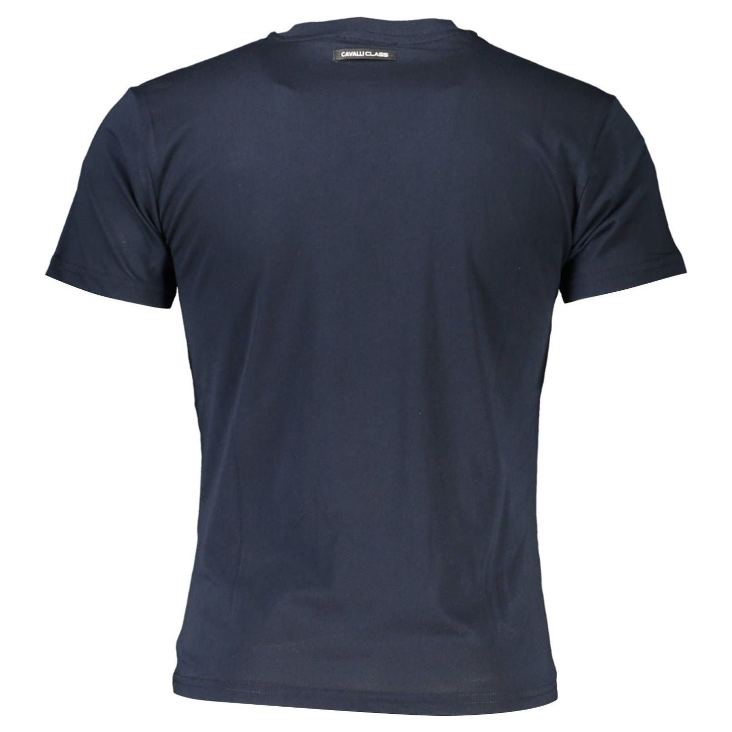 Cavalli Class Blue Cotton Men T-Shirt Cavalli Class