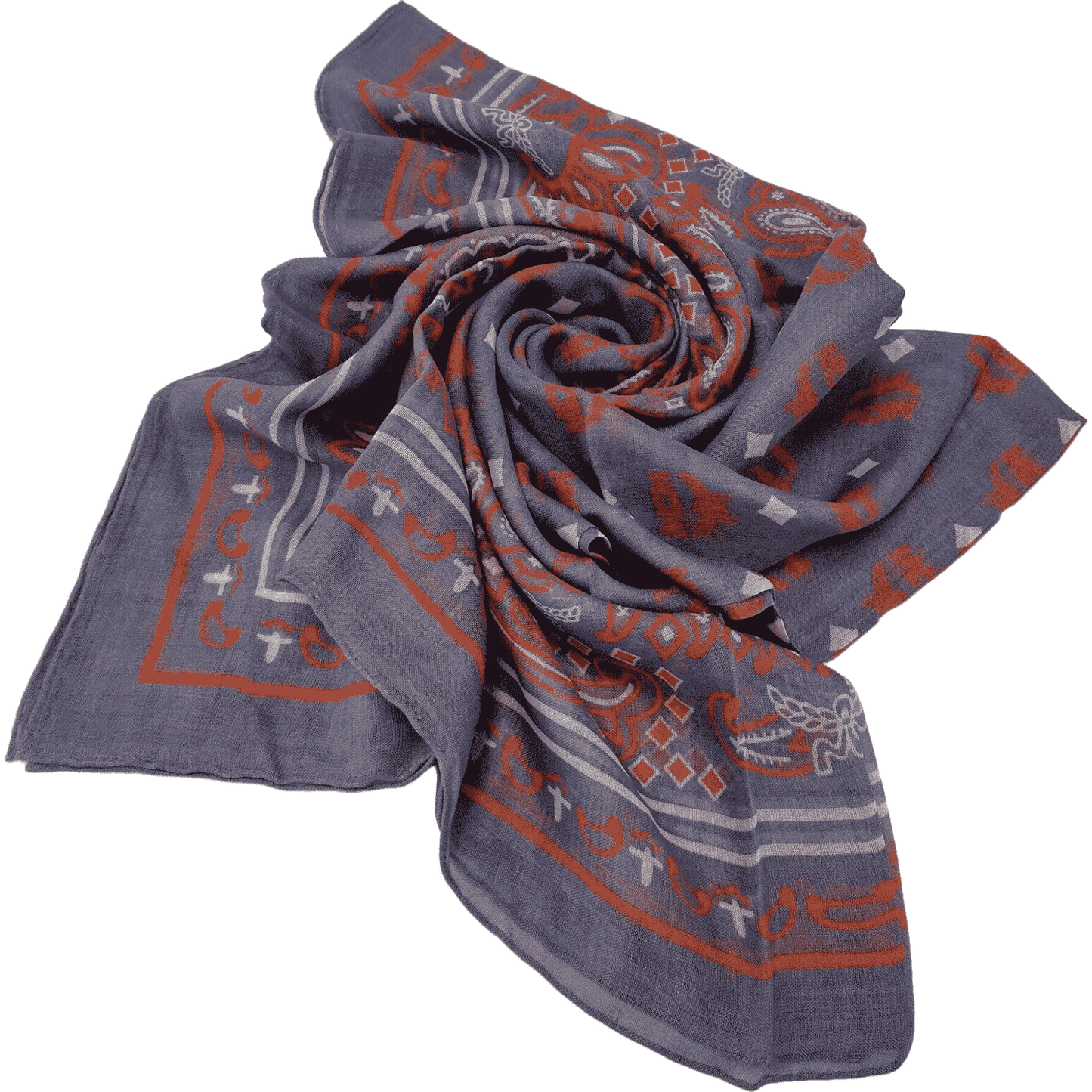 MCM Stonewash Modal Silk Paisley Print Jacquard Scarf MCM