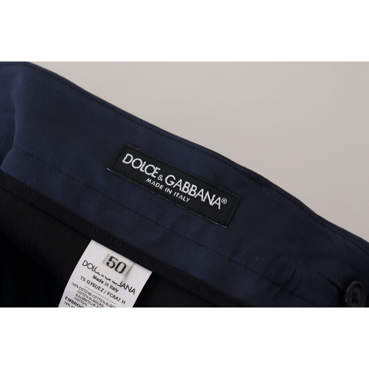 Dolce & Gabbana Chic Slim Fit Chinos in Blue Dolce & Gabbana