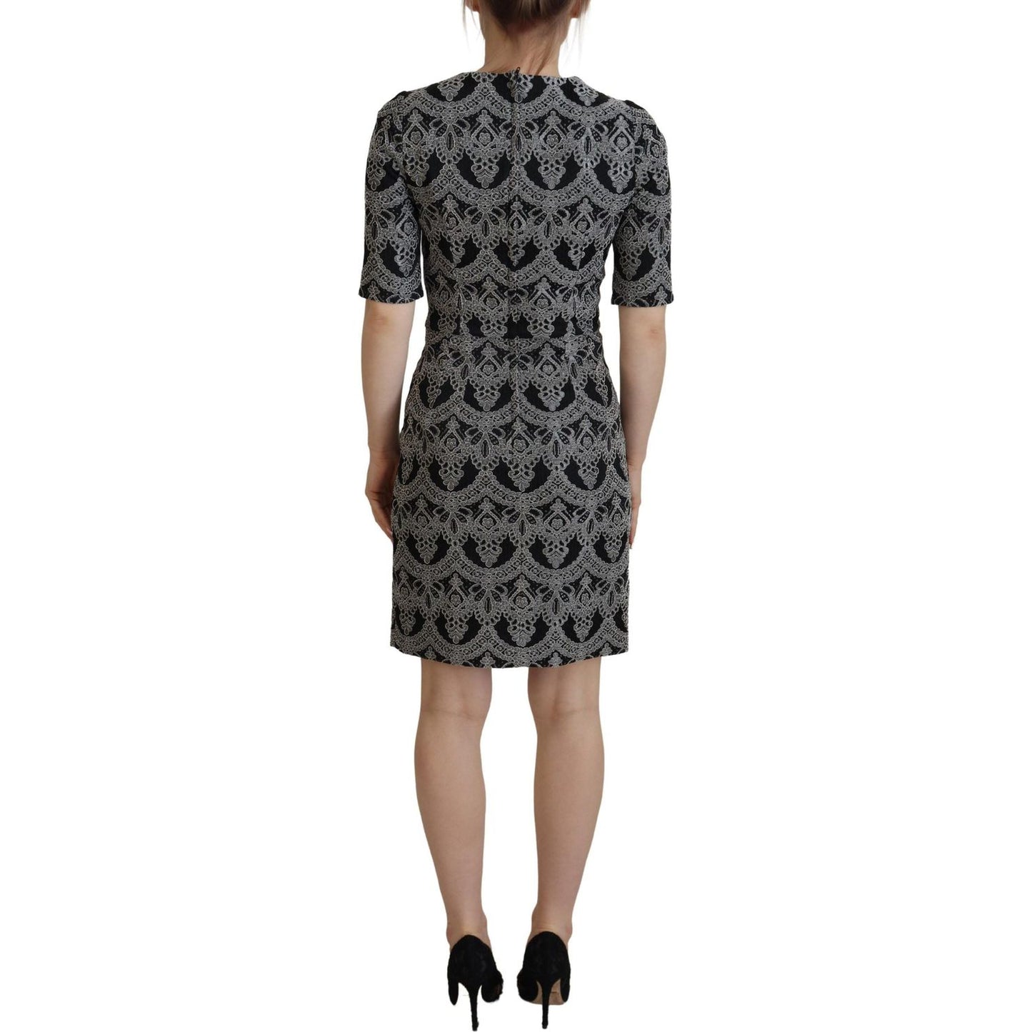 Dolce & Gabbana Elegant Jacquard Bodycon Shift Dress Dolce & Gabbana