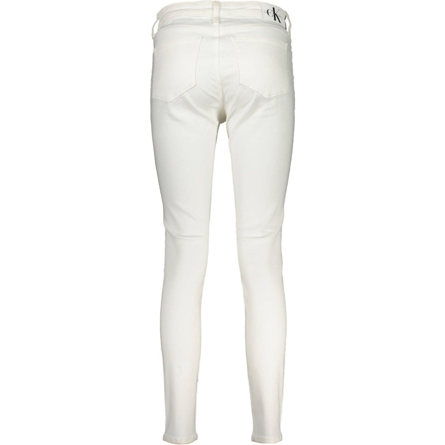 Calvin Klein White Cotton Women Jeans Calvin Klein