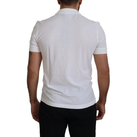 Dolce & Gabbana Elegant White Cotton Polo T-Shirt Dolce & Gabbana