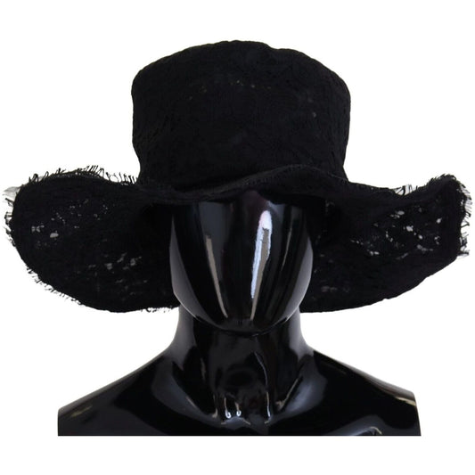 Dolce & Gabbana Elegant Black Top Hat - Timeless Fashion Statement Dolce & Gabbana