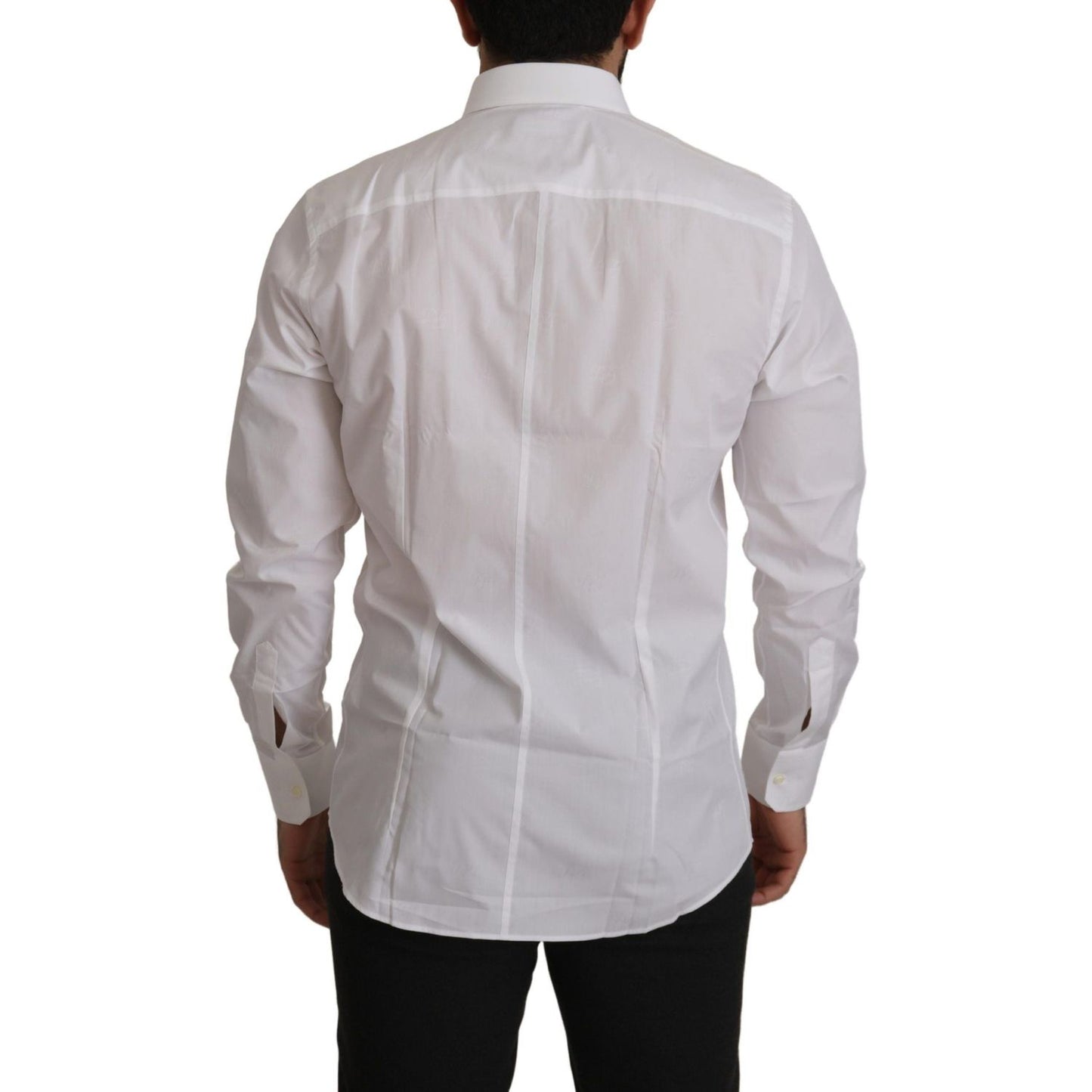 Dolce & Gabbana Elegant Slim Fit White Martini Dress Shirt Dolce & Gabbana