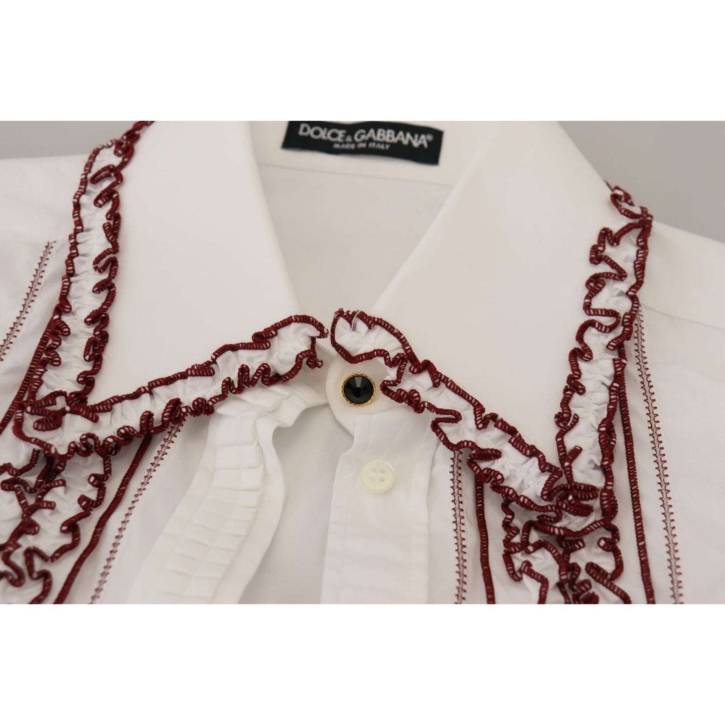 Dolce & Gabbana Elegant White Cotton Polo Top Dolce & Gabbana