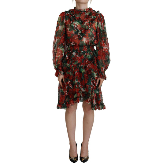 Dolce & Gabbana Elegant Multicolor A-Line Silk Dress Dolce & Gabbana