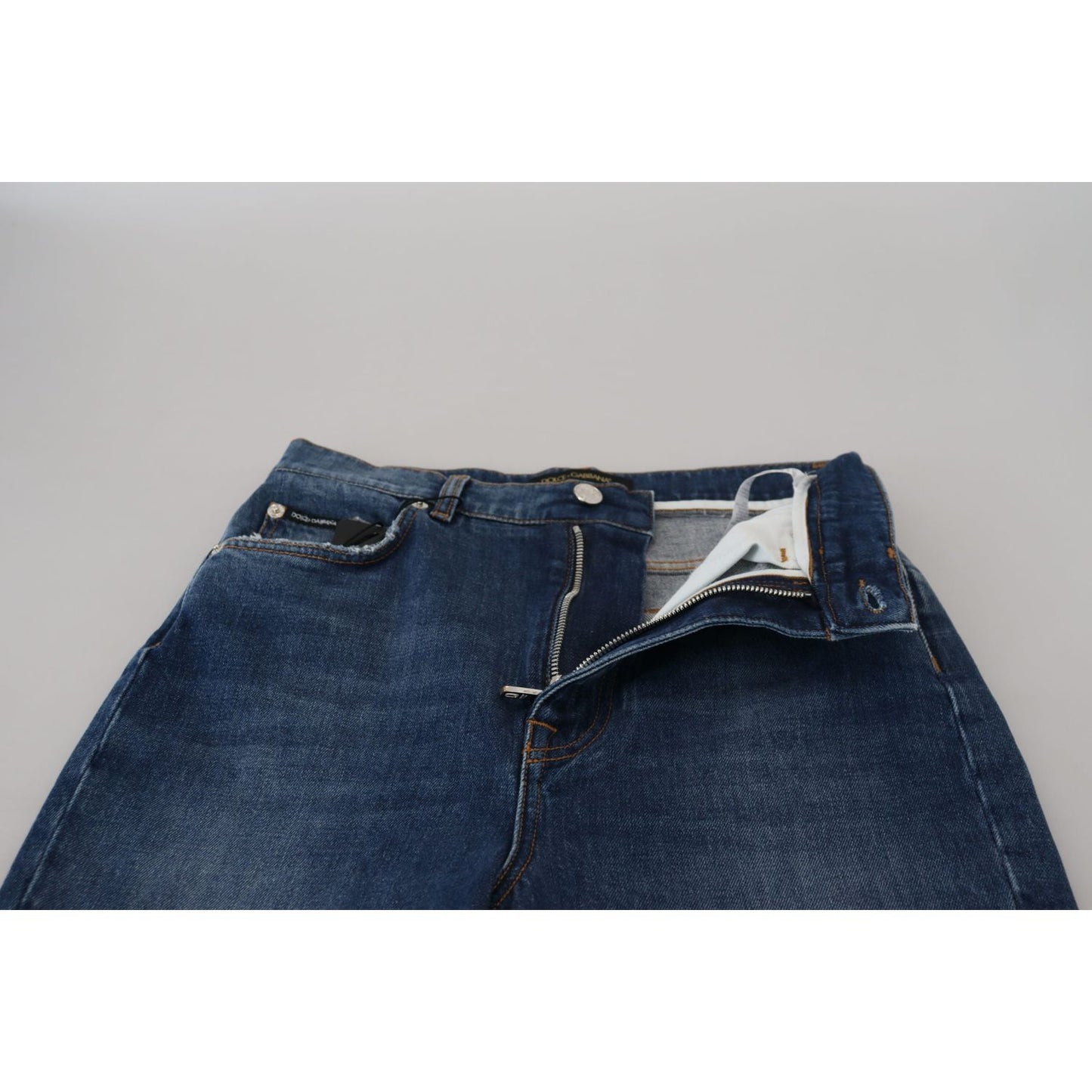 Dolce & Gabbana Elegant Blue Denim Pants - Tailored Fit Dolce & Gabbana