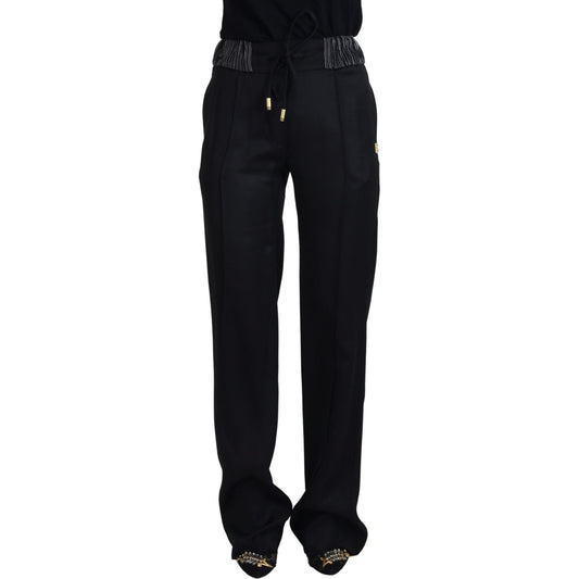 Elegant Black Cotton Pants