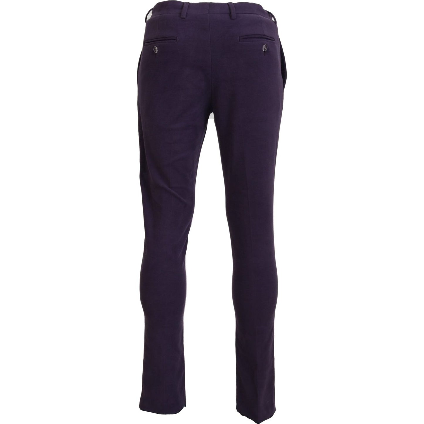 BENCIVENGA Elegant Purple Cotton Trousers BENCIVENGA