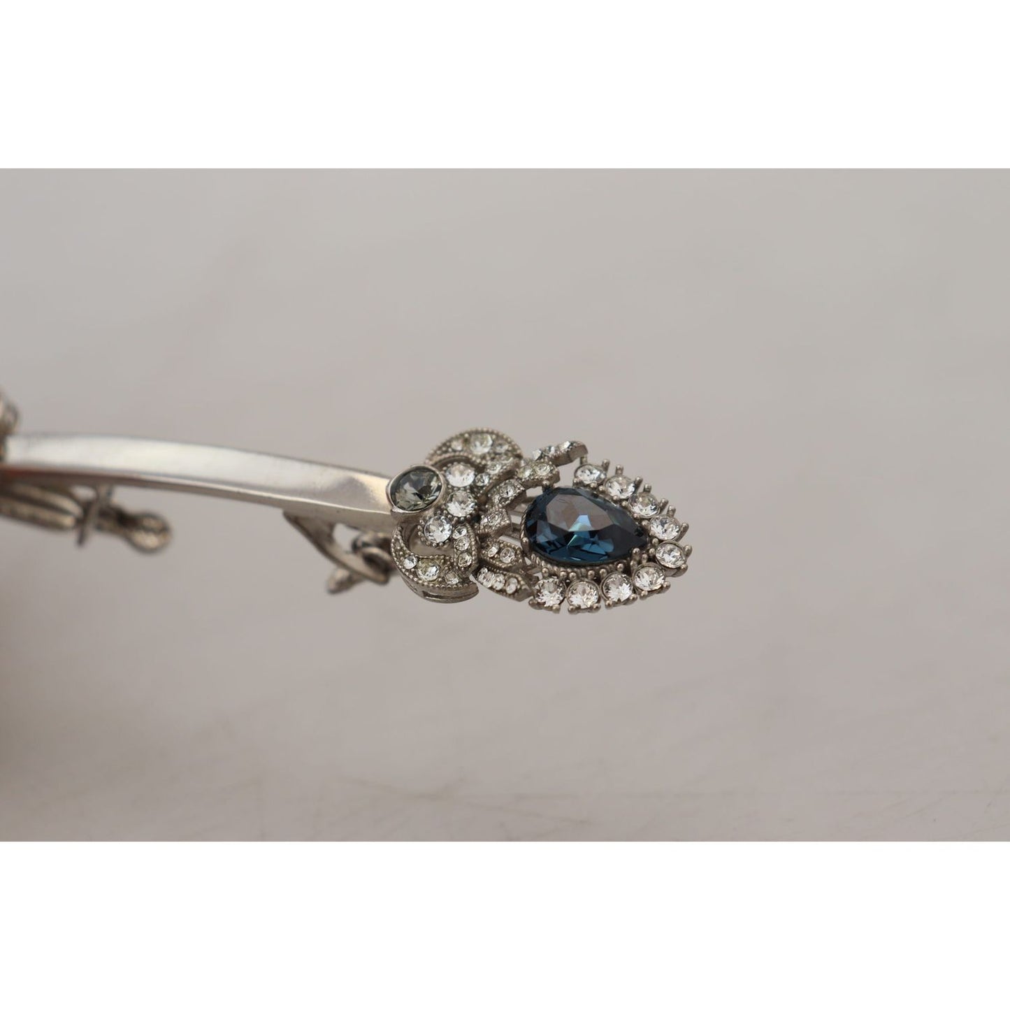 Dolce & Gabbana Elegant Sterling Silver Glass Brooch Dolce & Gabbana