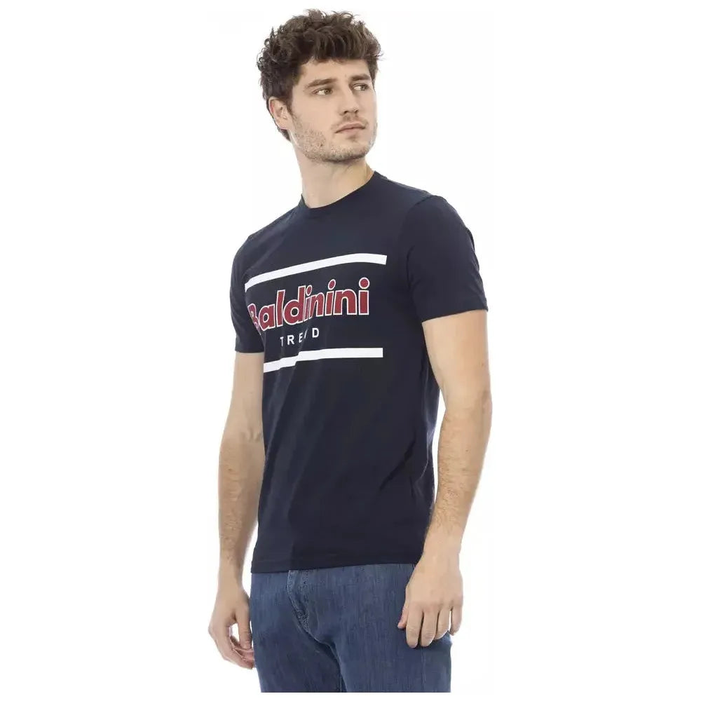 Baldinini Trend Blue Cotton Men T-Shirt Baldinini Trend