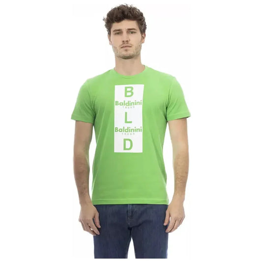 Baldinini Trend Green Cotton Men T-Shirt Baldinini Trend