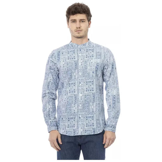 Baldinini Trend "Light Blue Cotton Men Shirt" Baldinini Trend