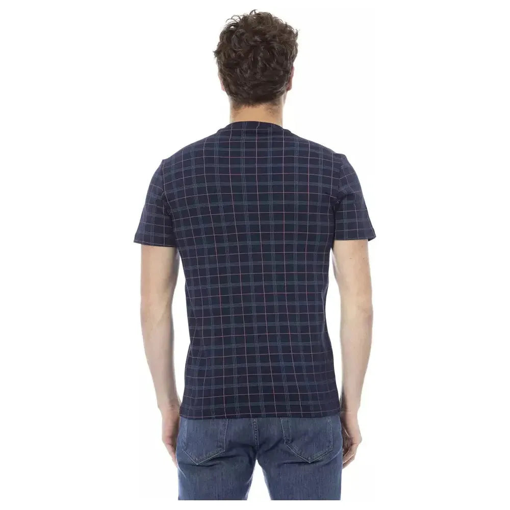 Baldinini Trend Blue Cotton Men T-Shirt Baldinini Trend