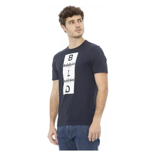 Baldinini Trend Blue Cotton Men T-Shirt Baldinini Trend