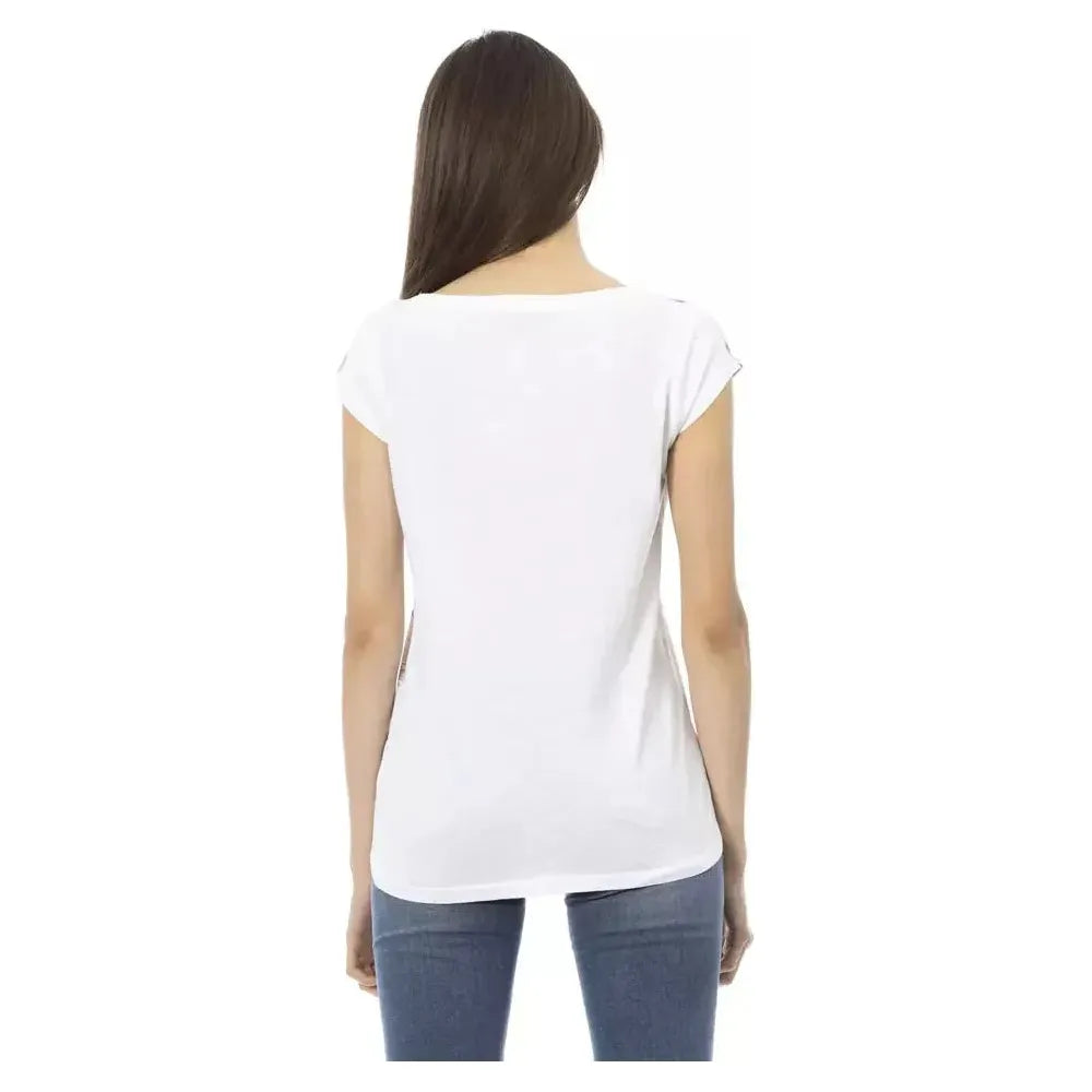 Trussardi Action White Cotton Women Top Trussardi Action