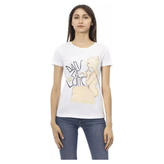 Trussardi Action White Cotton Women Top Trussardi Action