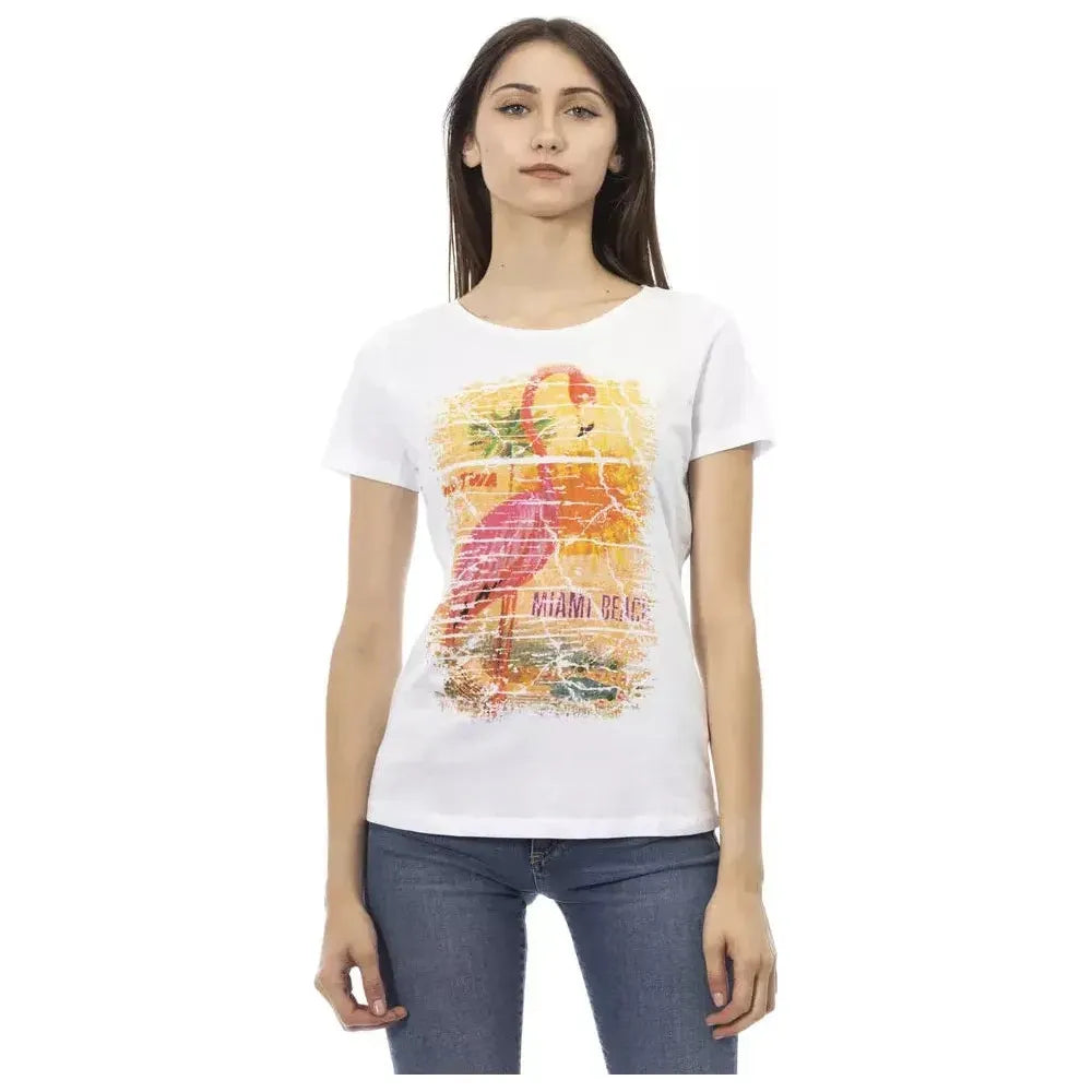 Trussardi Action White Cotton Women Top Trussardi Action