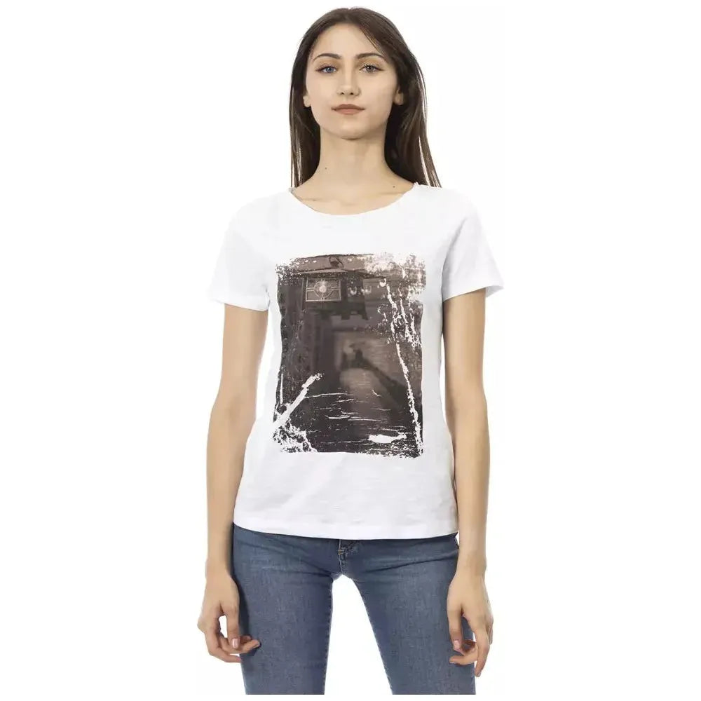 Trussardi Action White Cotton Women Top Trussardi Action