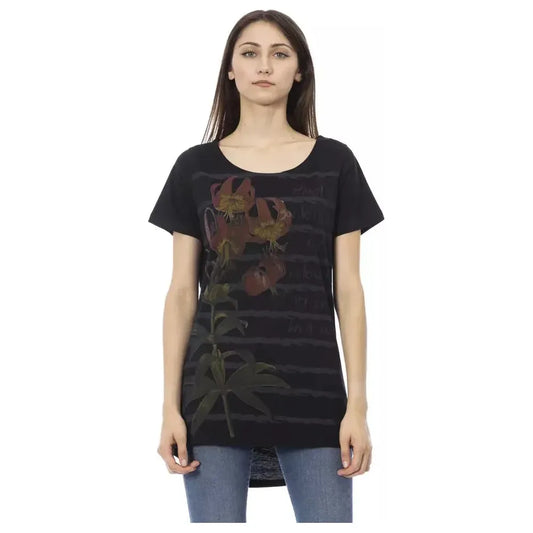 Trussardi Action Black Cotton Women Top Trussardi Action