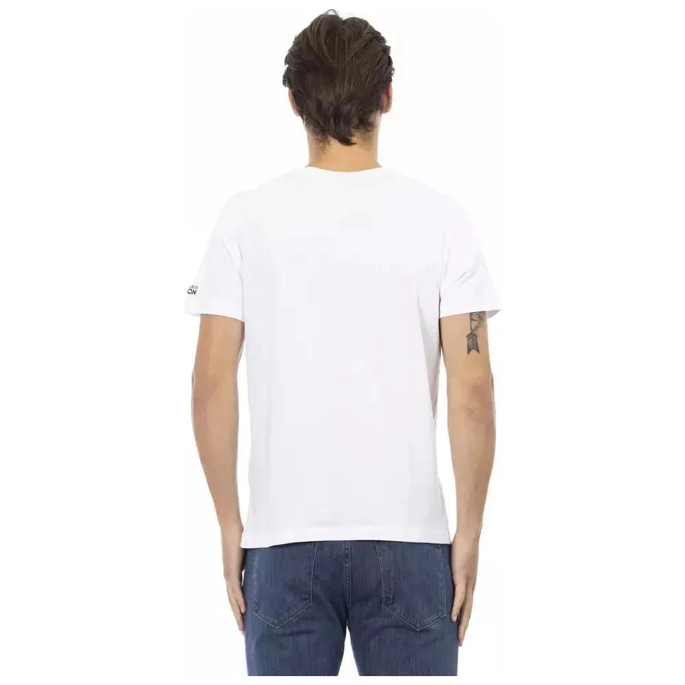 Trussardi Action White Cotton Men T-Shirt Trussardi Action