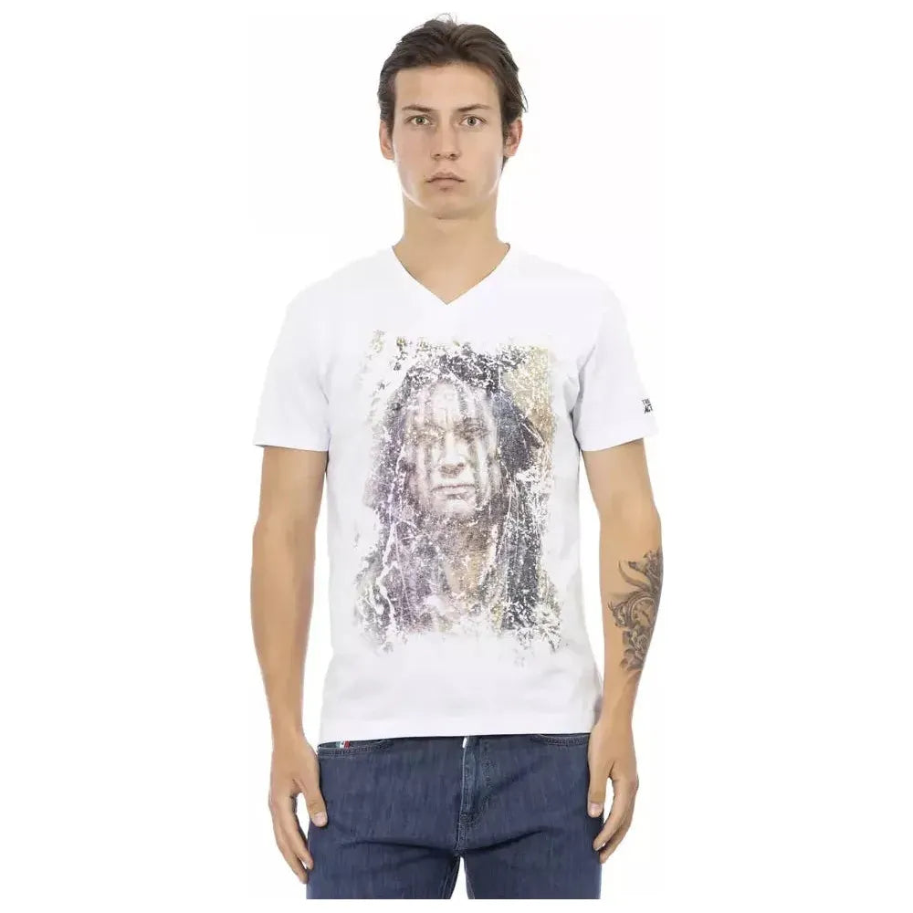 Trussardi Action White Cotton Men's T-Shirt Trussardi Action