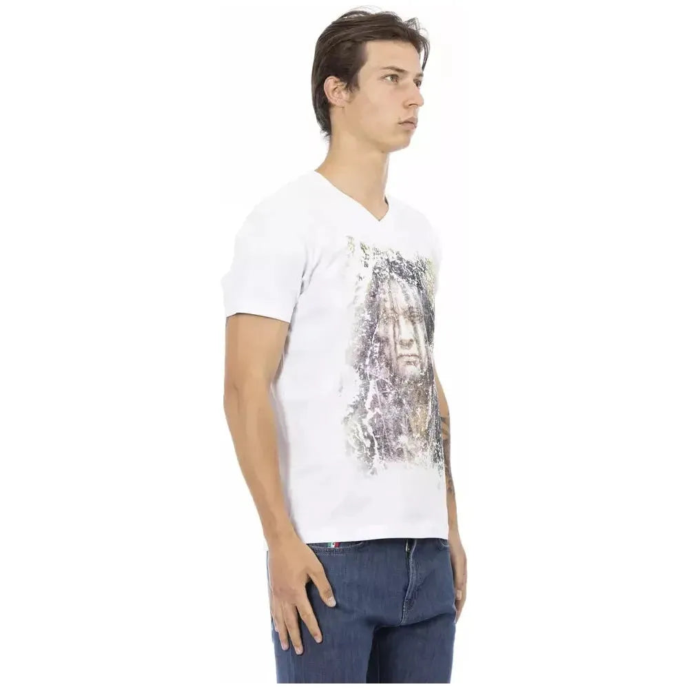 Trussardi Action White Cotton Men's T-Shirt Trussardi Action