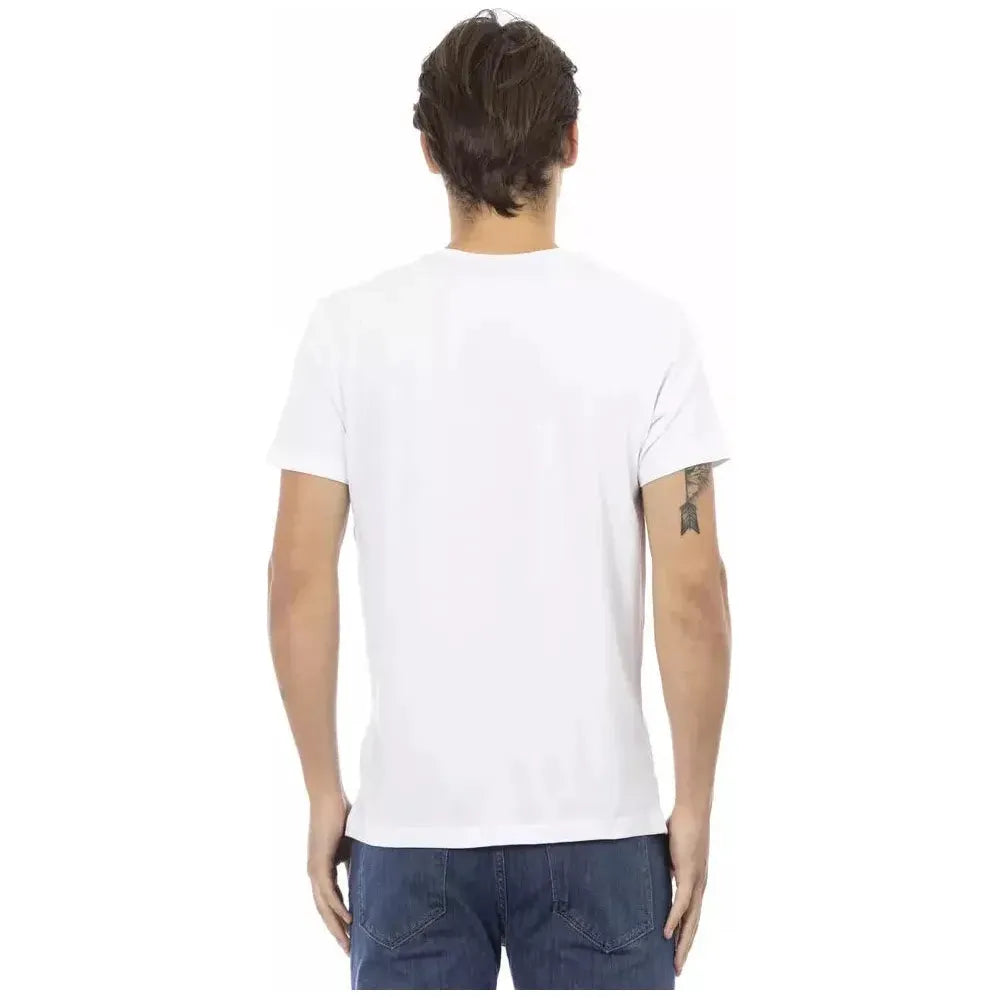 Trussardi Action White Cotton Men T-Shirt Trussardi Action