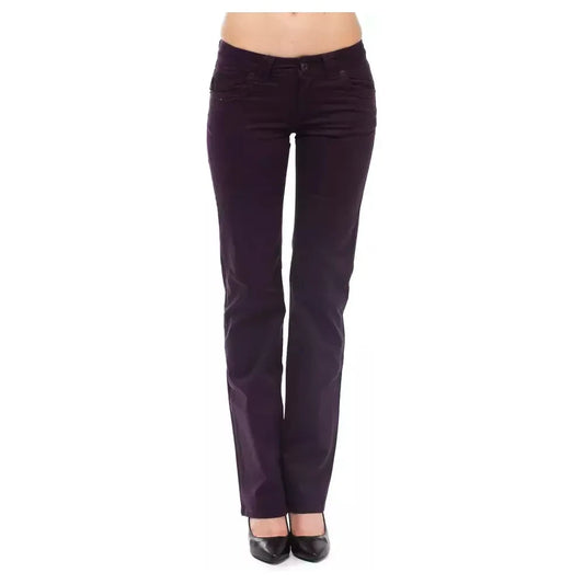 Ungaro Fever Purple Cotton Women Jean Ungaro Fever