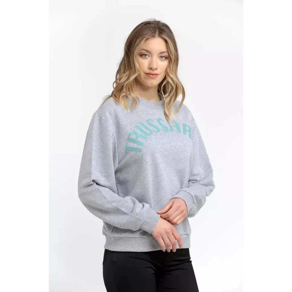 Trussardi Gray Cotton Women Sweater Trussardi