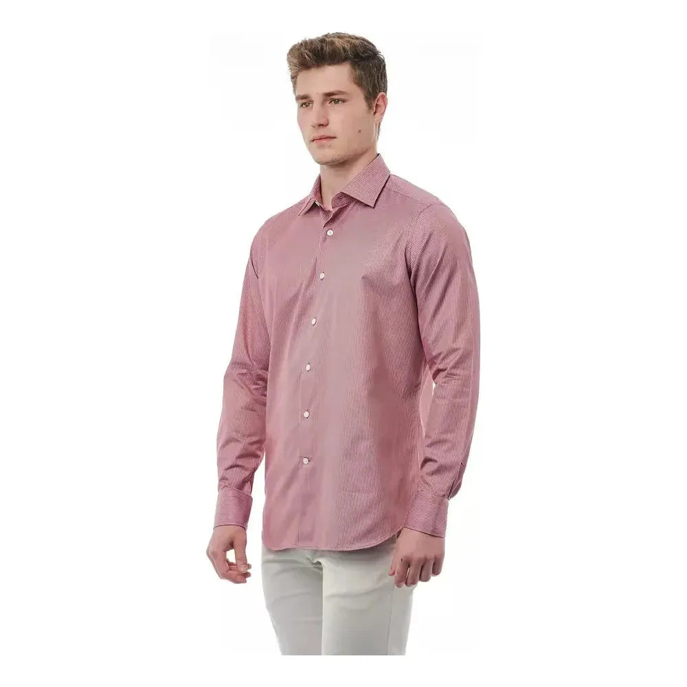 Bagutta Red Cotton Men Shirt Bagutta