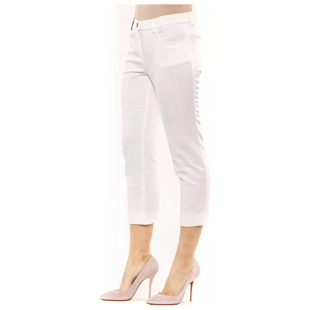 Peserico White Cotton Women Pant Peserico