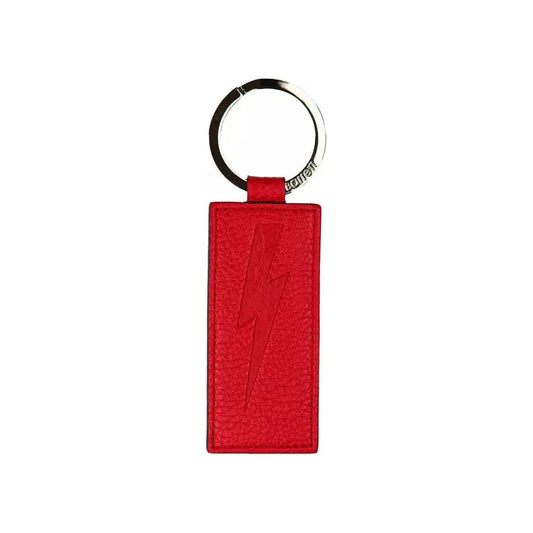 Neil Barrett Red Leather Men Keychain Neil Barrett