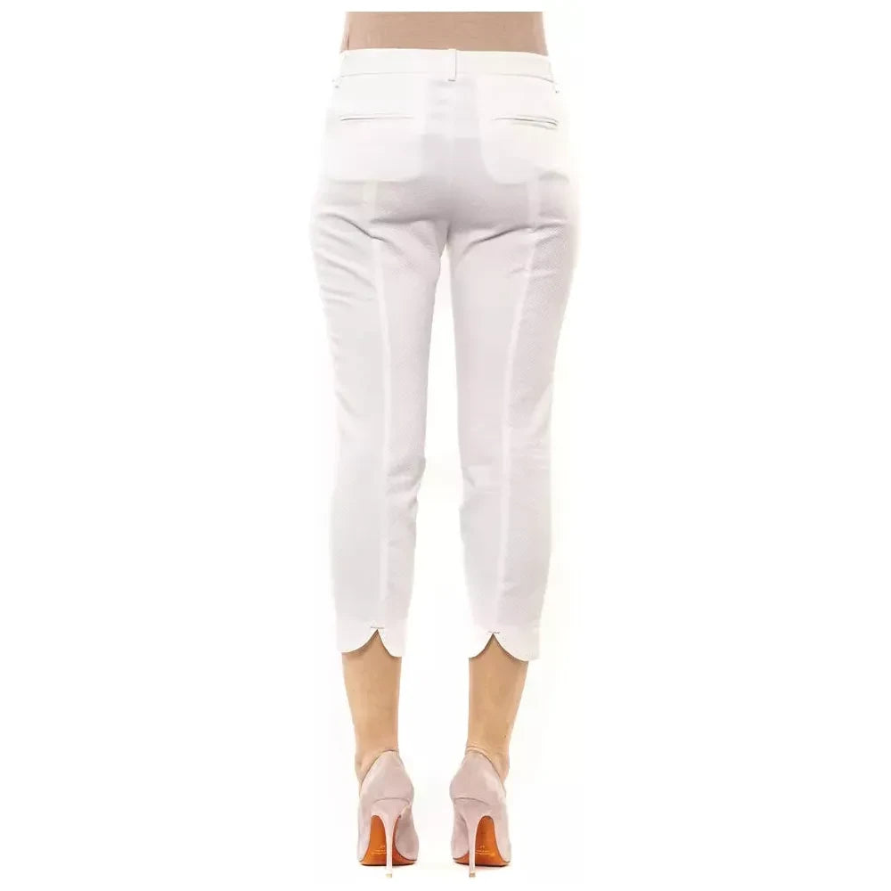 Peserico White Cotton Women Pant Peserico