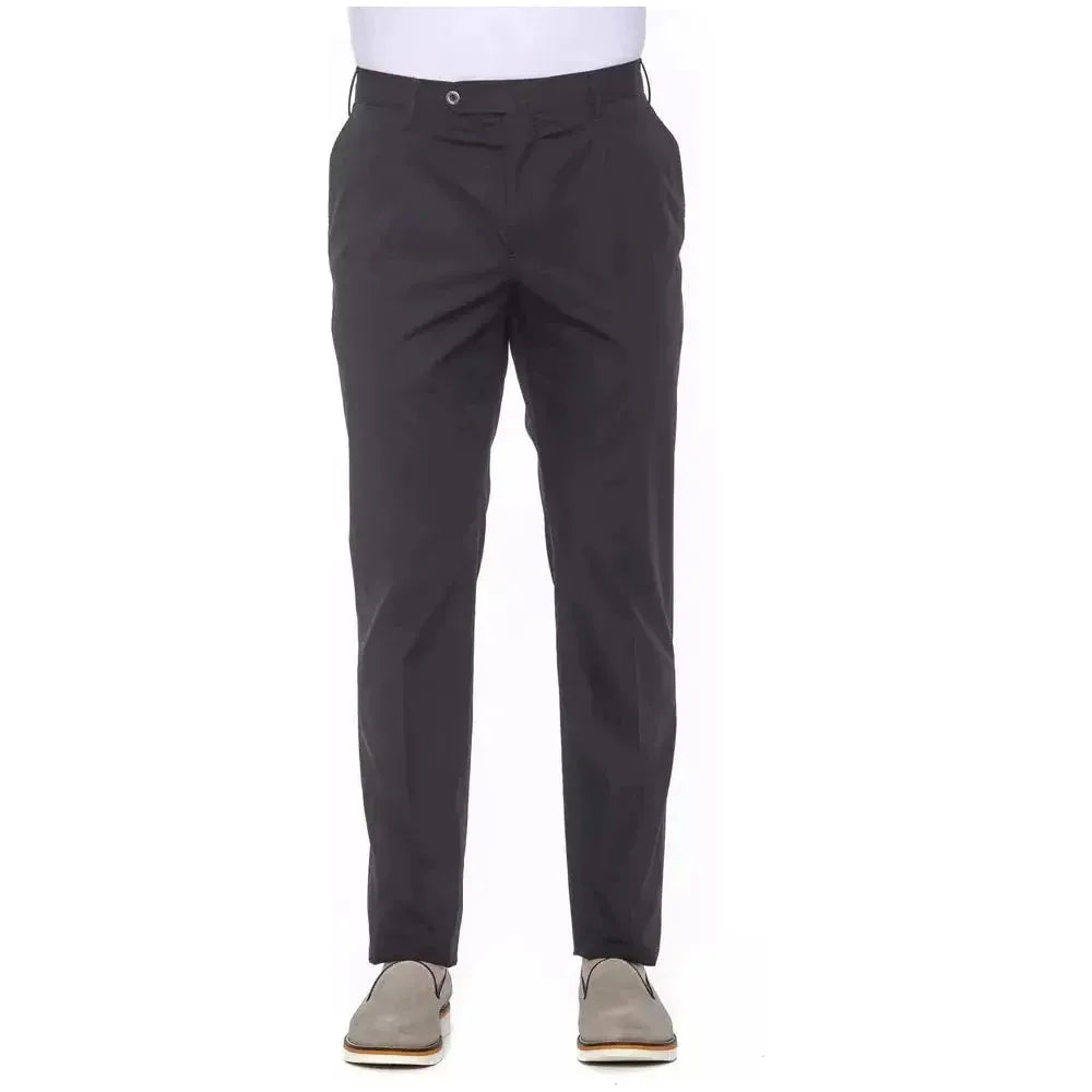 PT Torino Black Cotton Men Trouser Jeans & Pants PT Torino