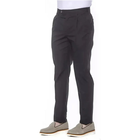 PT Torino Black Cotton Men Trouser Jeans & Pants PT Torino