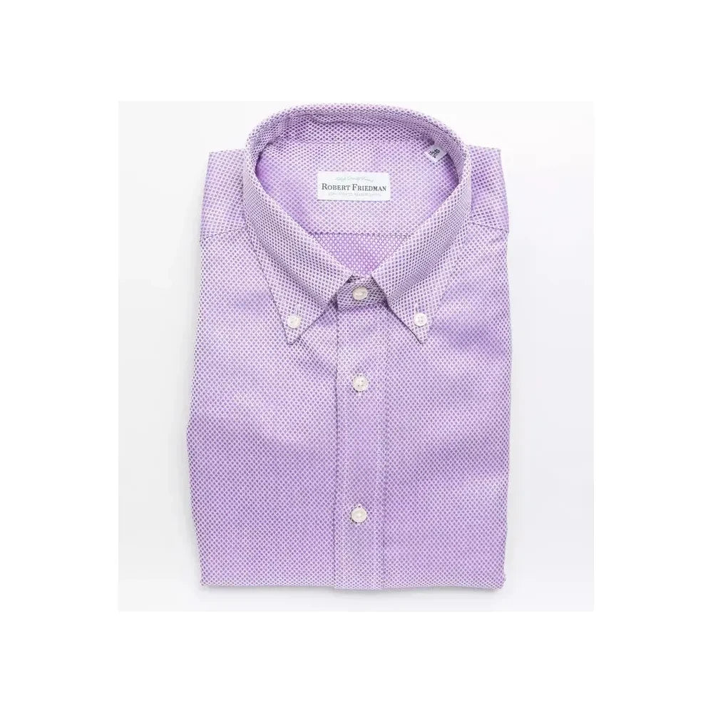 Robert Friedman Pink Cotton Men Shirt Robert Friedman