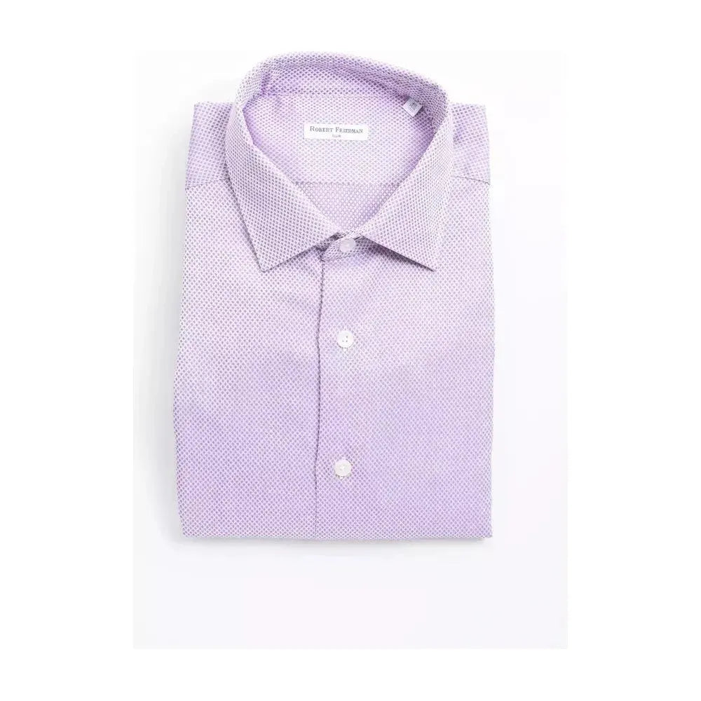 Robert Friedman Pink Cotton Men Shirt Robert Friedman