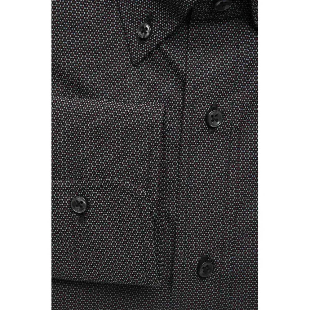 Robert Friedman Black Cotton Men Shirt Robert Friedman