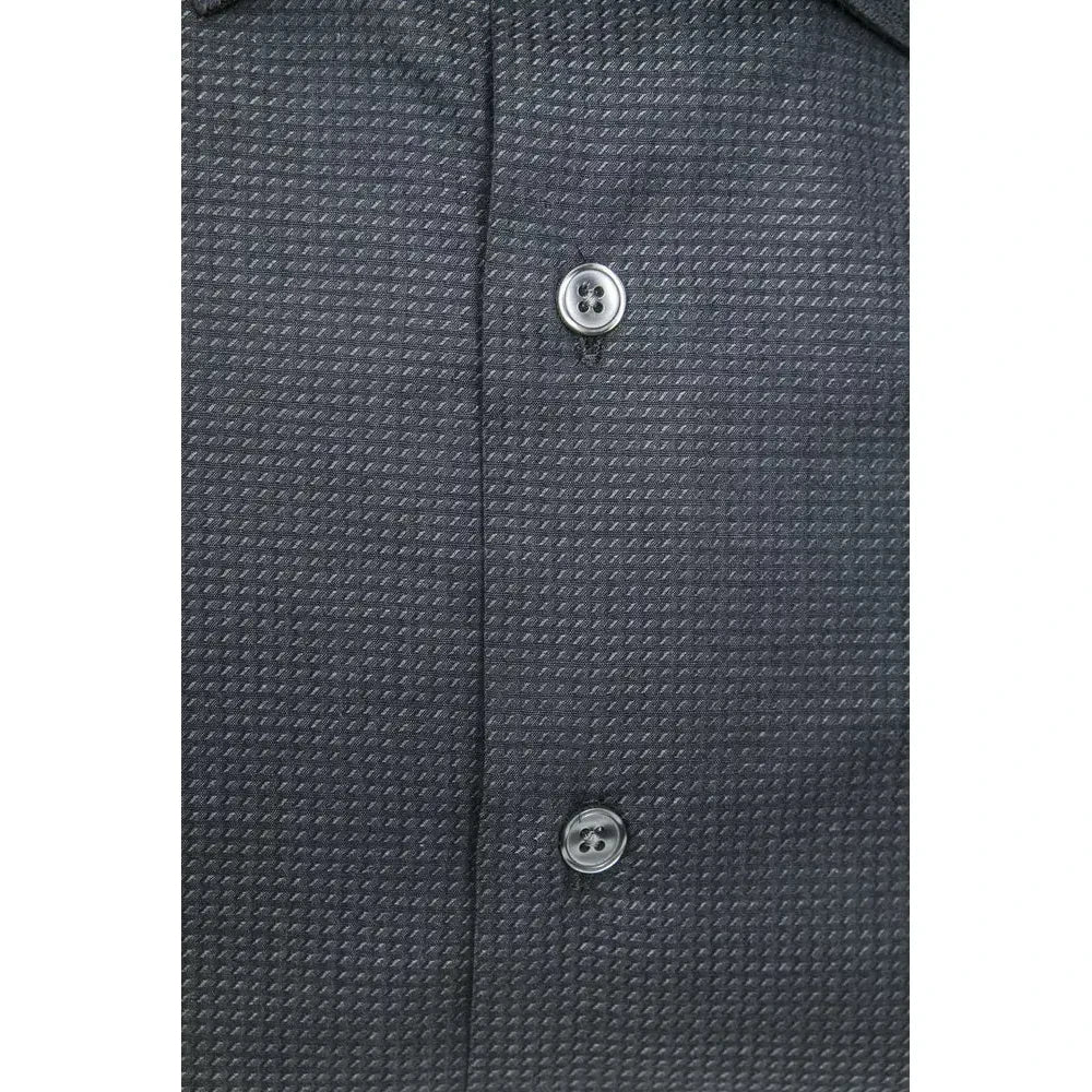 Robert Friedman Black Cotton Men Shirt