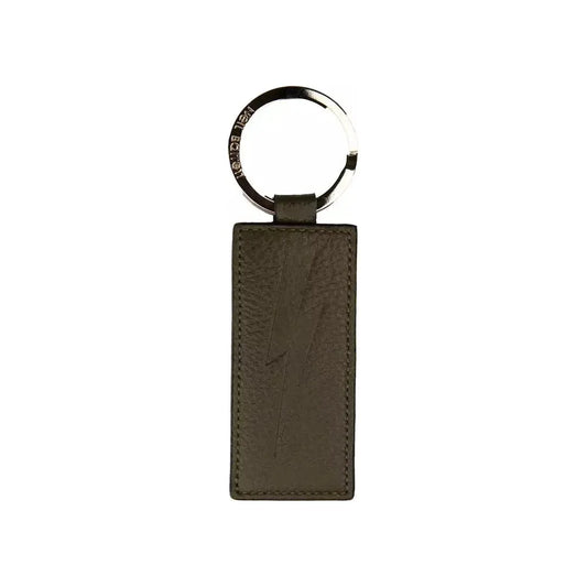 Neil Barrett Green Leather Men Keychain Neil Barrett