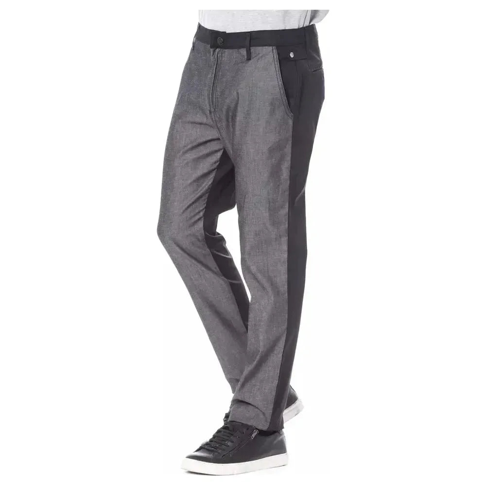 Verri Black Cotton Men Pant Verri