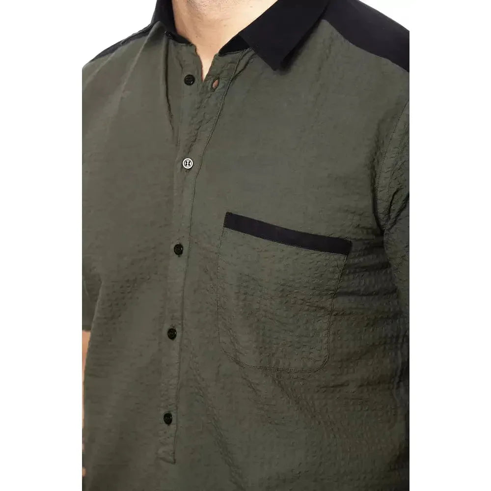 Verri Army Cotton Men Shirt Verri