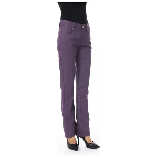 BYBLOS Purple Cotton Women Pants BYBLOS