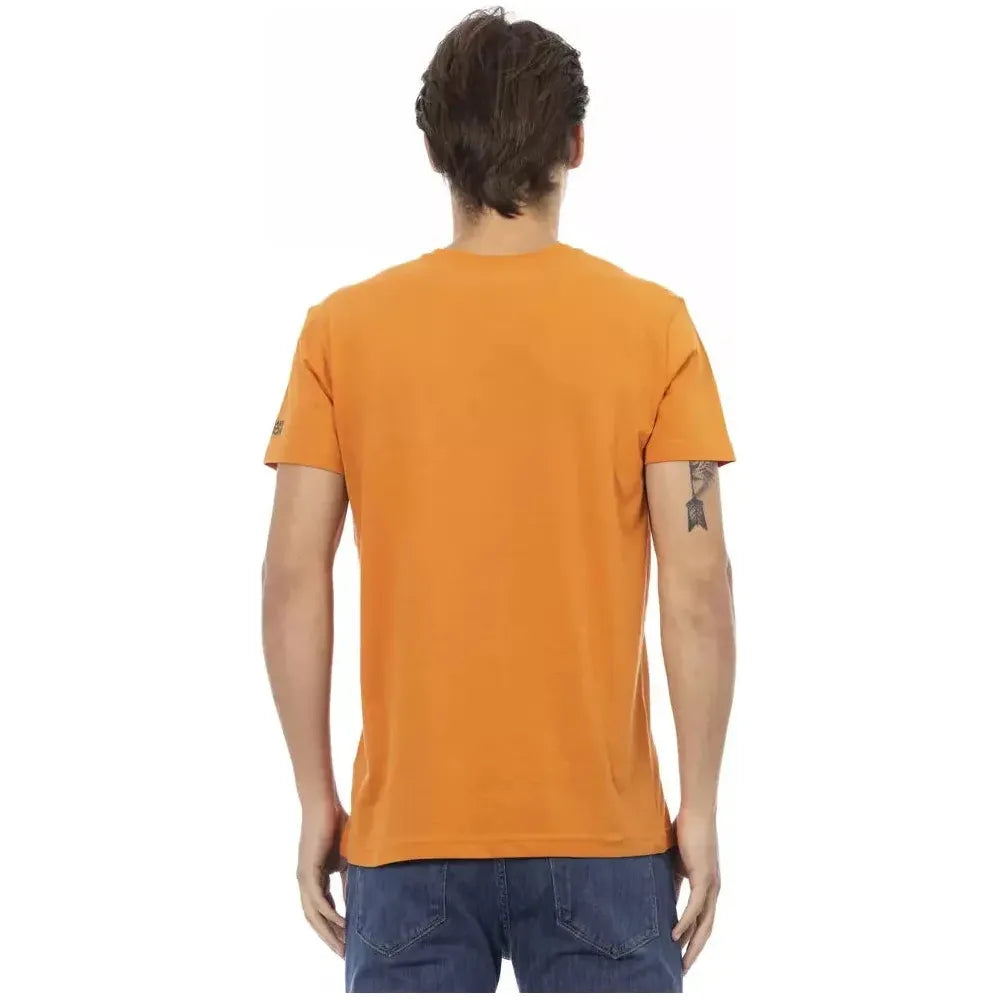 Trussardi Action Orange Cotton Men T-Shirt Trussardi Action