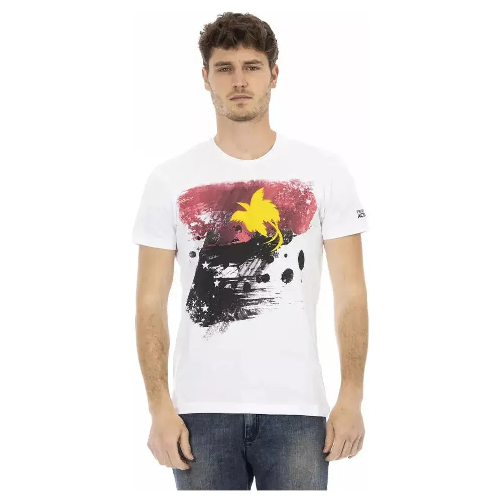 Trussardi Action White Cotton Men's T-Shirt Trussardi Action